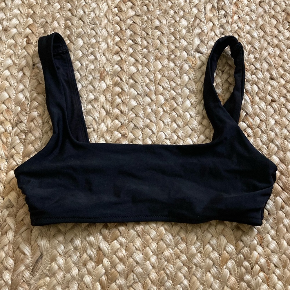 Aerie bikini tops in black and green